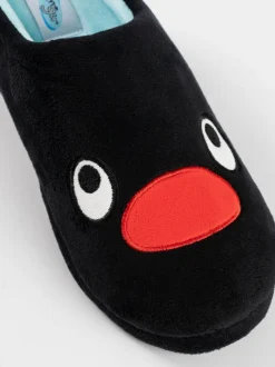 Vanilla Underground Black Pingu Mule Slippers