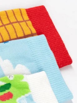Vanilla Underground Blue Disney Toy Story Unisex Multicoloured Multi Character Calf Socks Set of 5