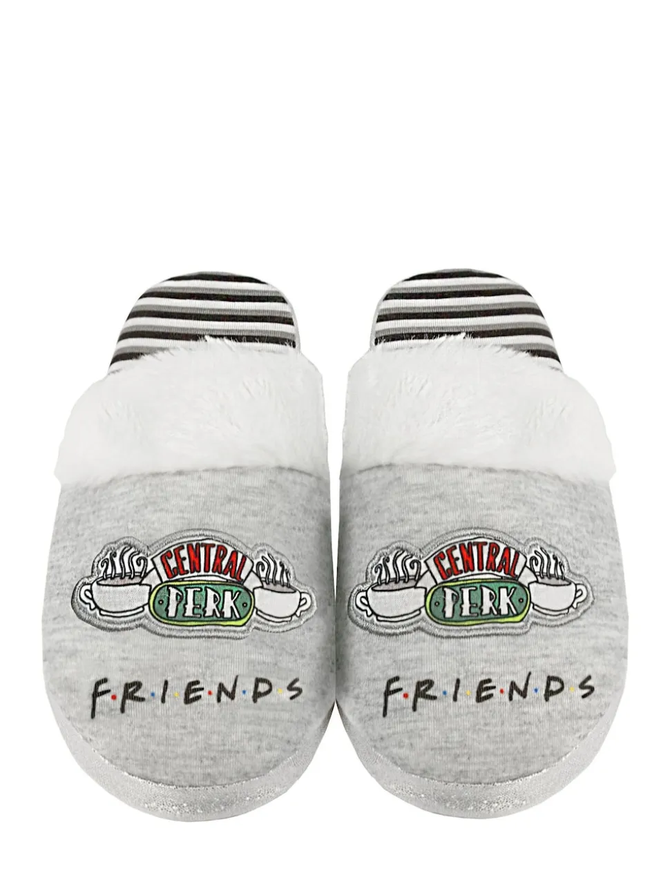 Vanilla Underground Grey Friends Womens Winter Mule Slippers