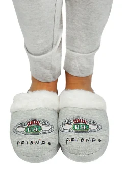 Vanilla Underground Grey Friends Womens Winter Mule Slippers