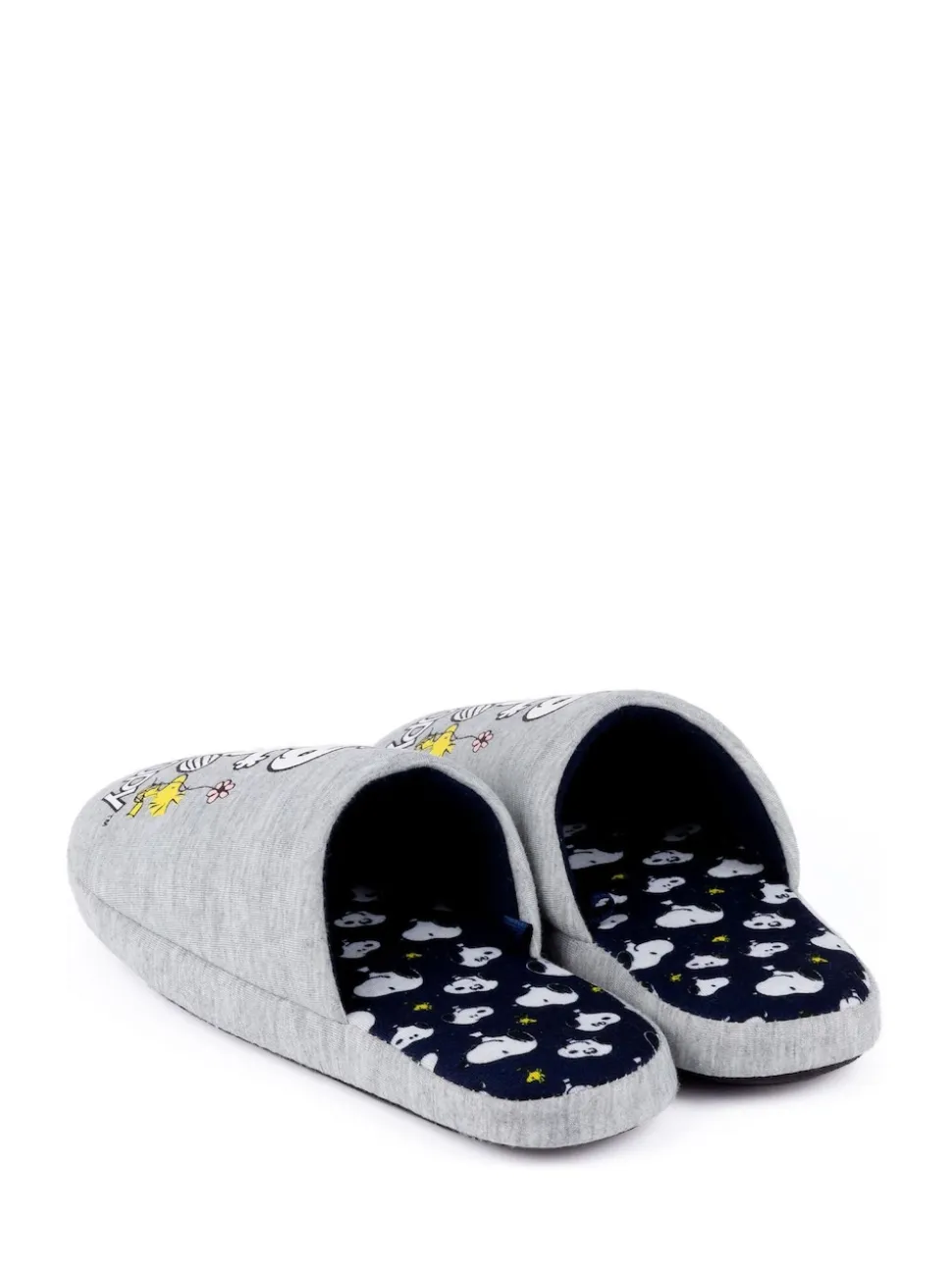 Vanilla Underground Grey Snoopy Womens Winter Mule Slippers
