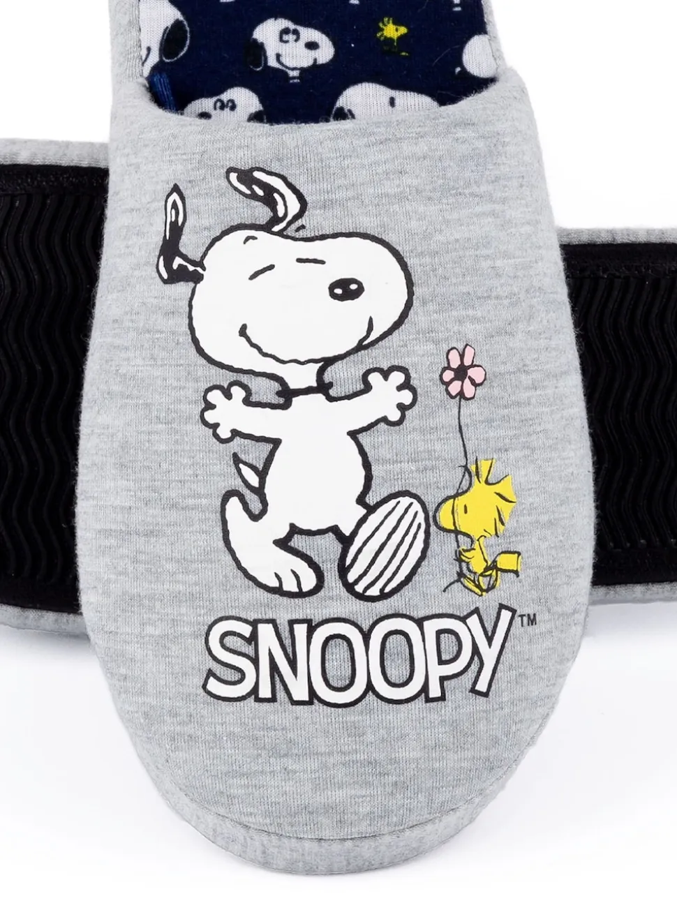 Vanilla Underground Grey Snoopy Womens Winter Mule Slippers