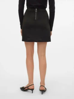 VERO MODA Black Short Faux Suede Skirt