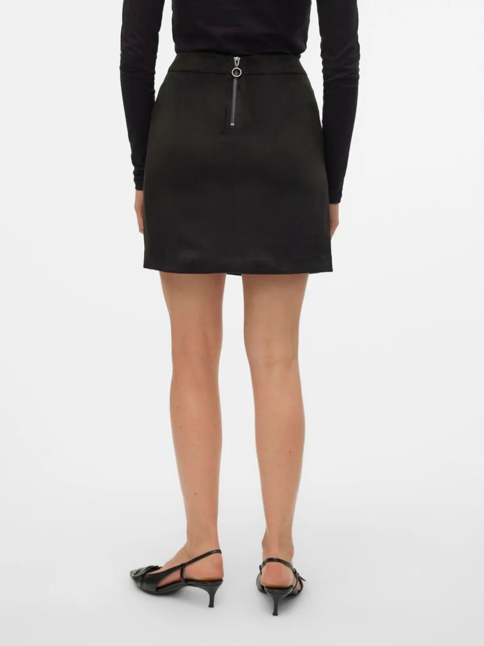 VERO MODA Black Short Faux Suede Skirt
