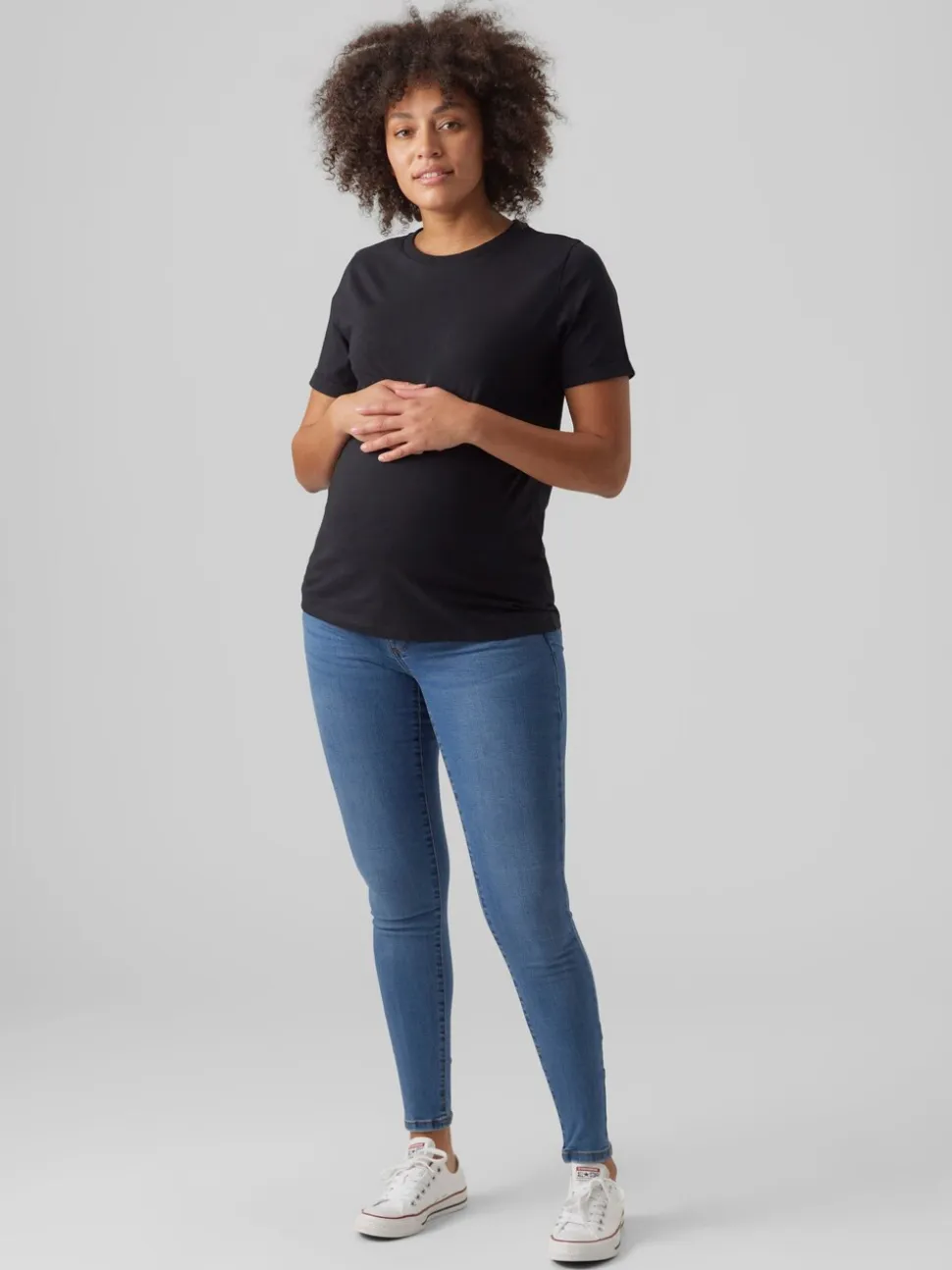 VERO MODA Blue Maternity Over The Bump Stretch Comfort Skinny Jeans