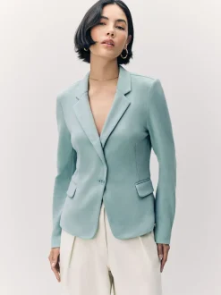 VERO MODA Light Teal Fitted Blazer