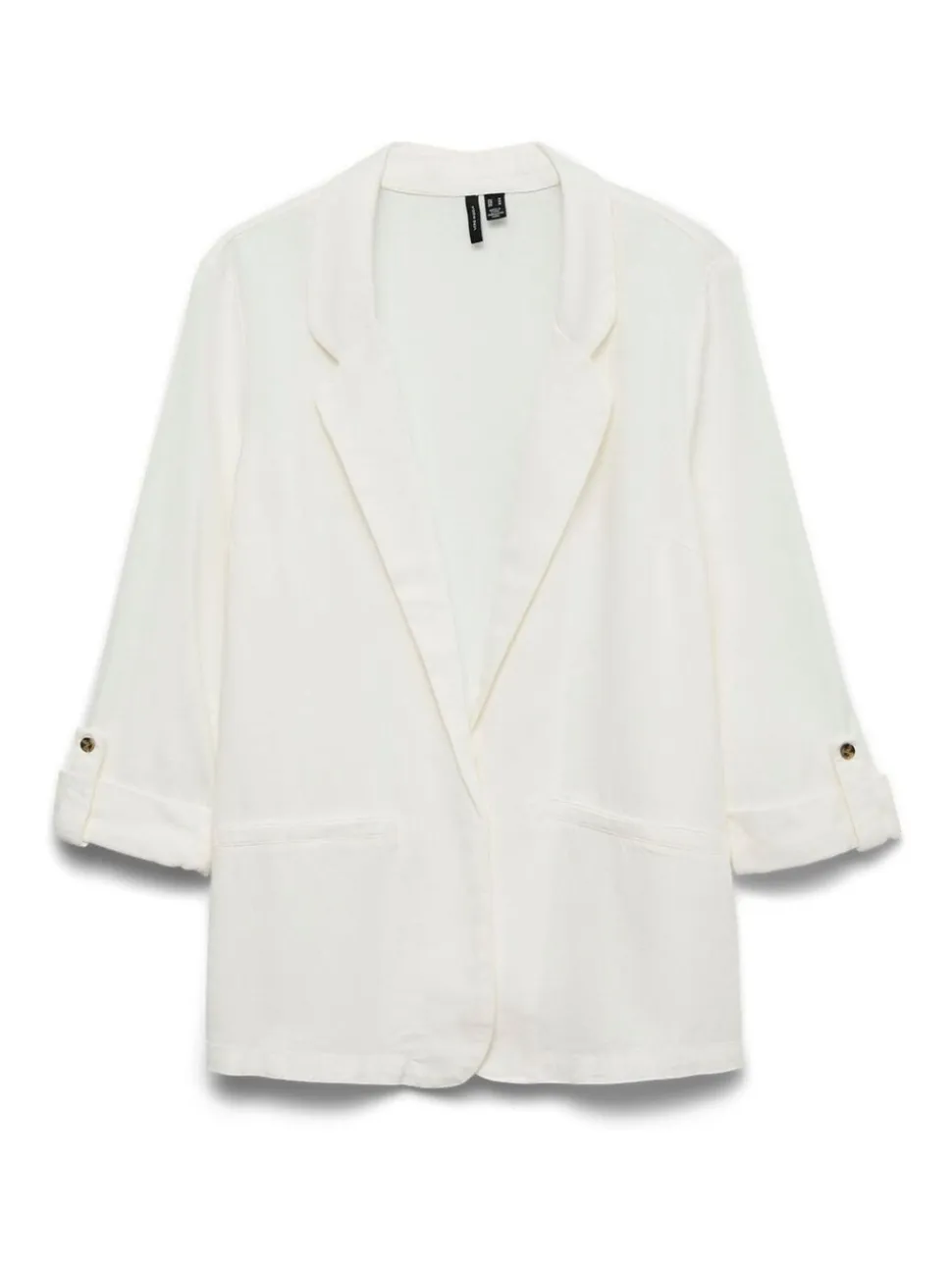 VERO MODA White Linen Blend 3/4 Sleeve Jacket