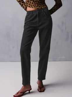 Washed Black Mom Comfort Stretch Jeans