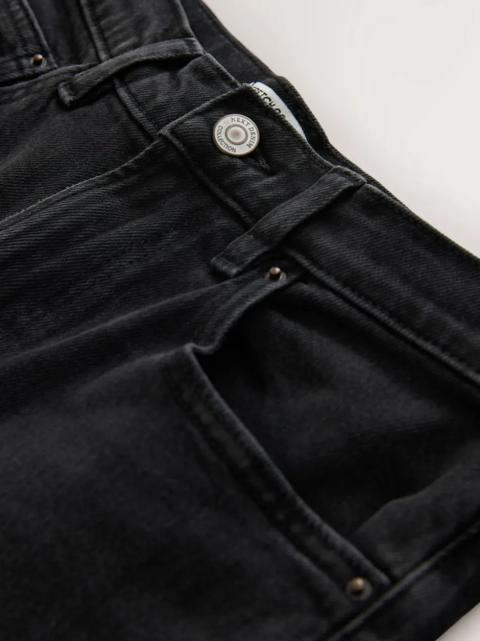 Washed Black Mom Comfort Stretch Column Jeans
