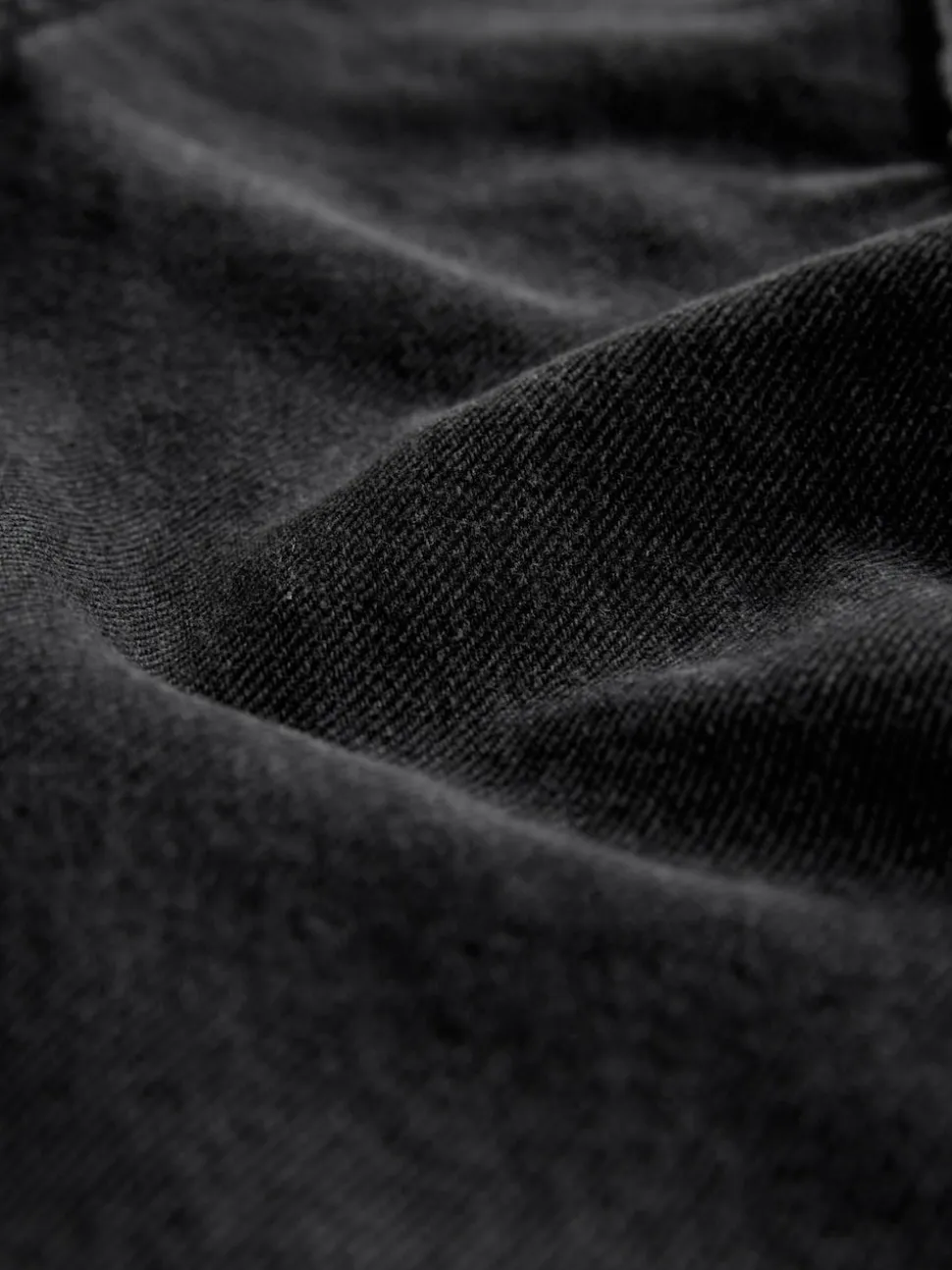 Washed Black Pintuck Wide Leg Denim Joggers