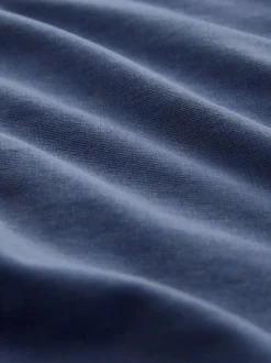 Washed Blue Jersey Sarong Tie T-Shirt Dress