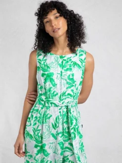 Weird Fish Green Padra Printed Jumpsuit