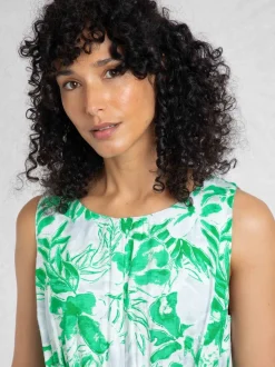 Weird Fish Green Padra Printed Jumpsuit