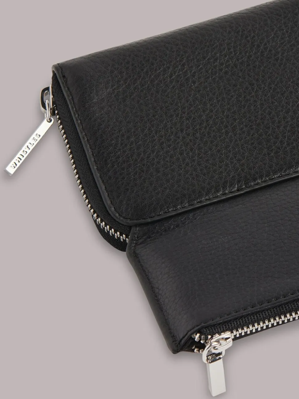 Whistles Black Bibi Zip Purse