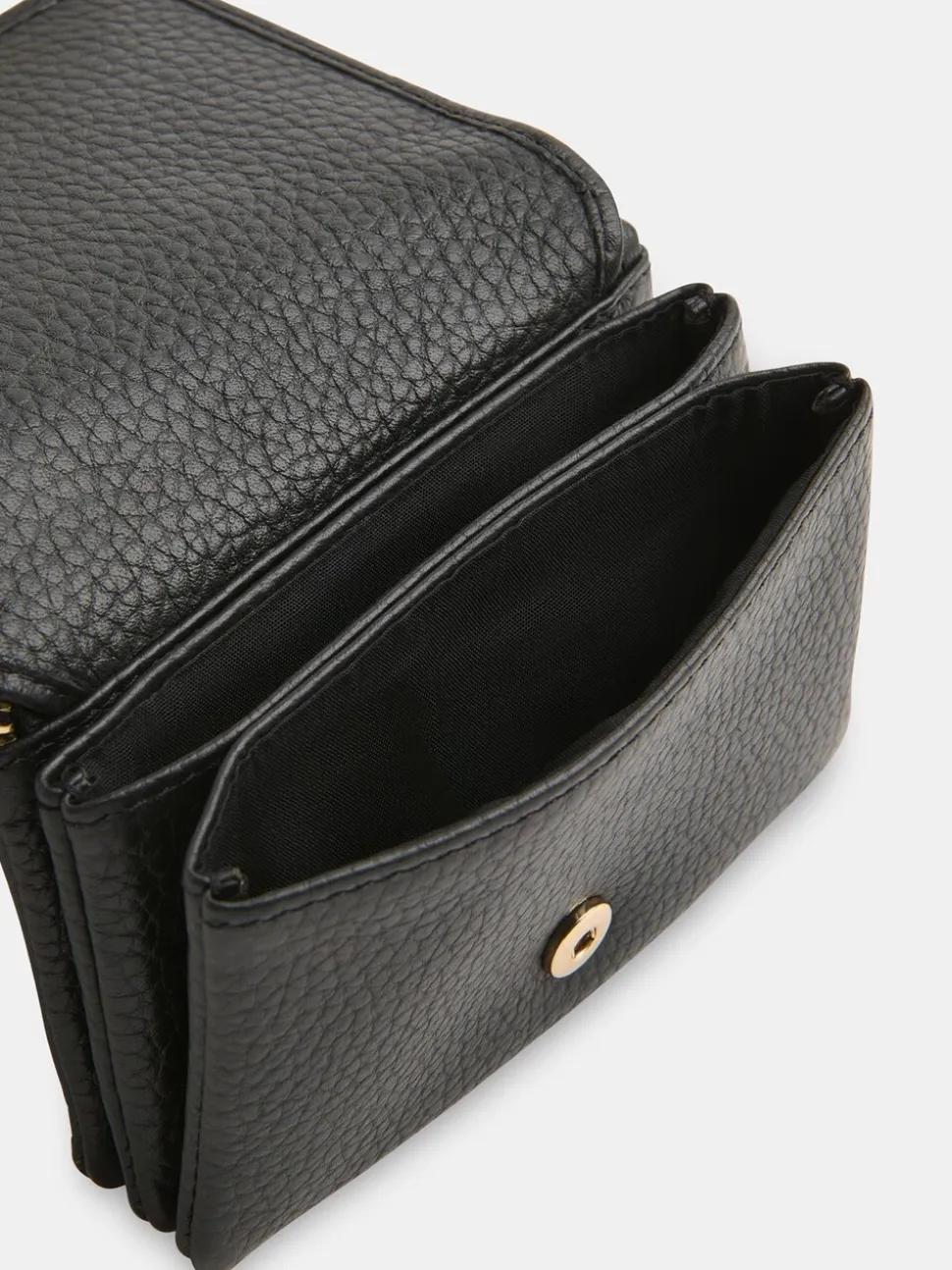 Whistles Black Eli Triple Pouch Compact Purse