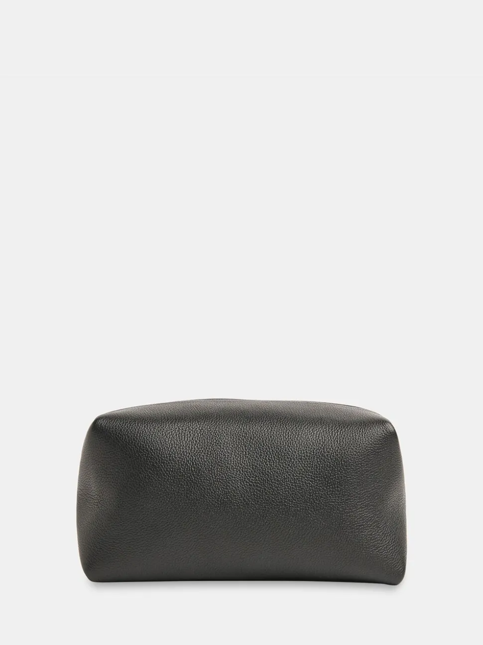 Whistles Black Ria Leather Zip Pouch