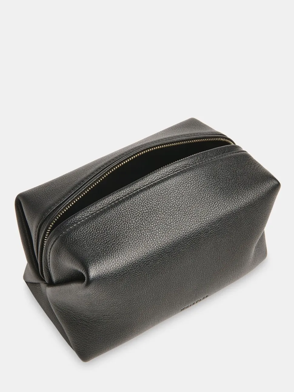 Whistles Black Ria Leather Zip Pouch