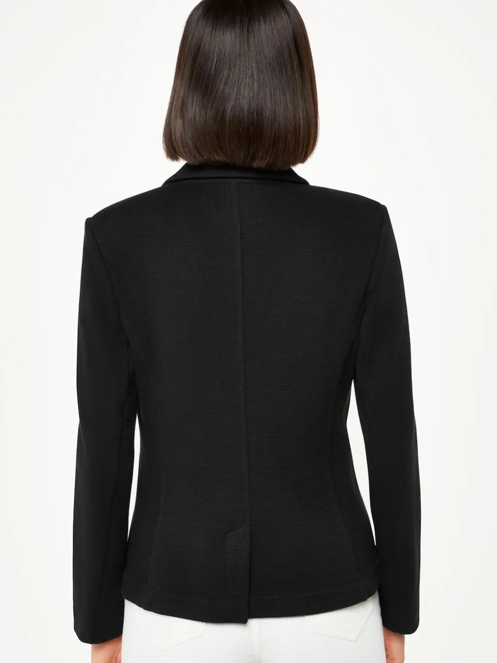Whistles Black Slim Jersey Jacket
