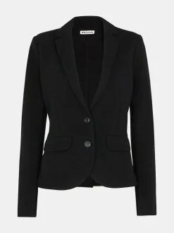 Whistles Black Slim Jersey Jacket