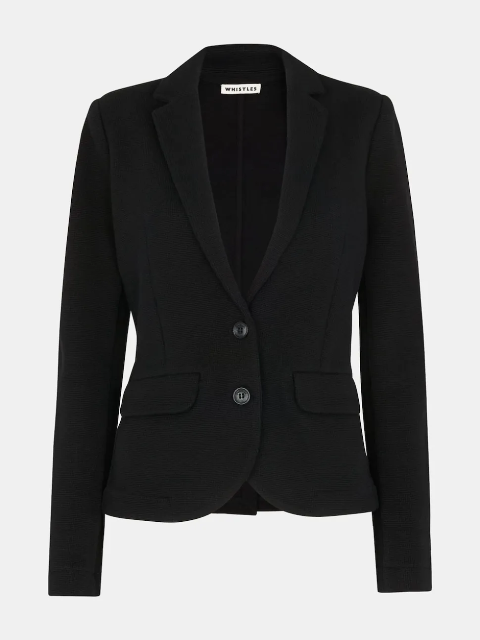 Whistles Black Slim Jersey Jacket