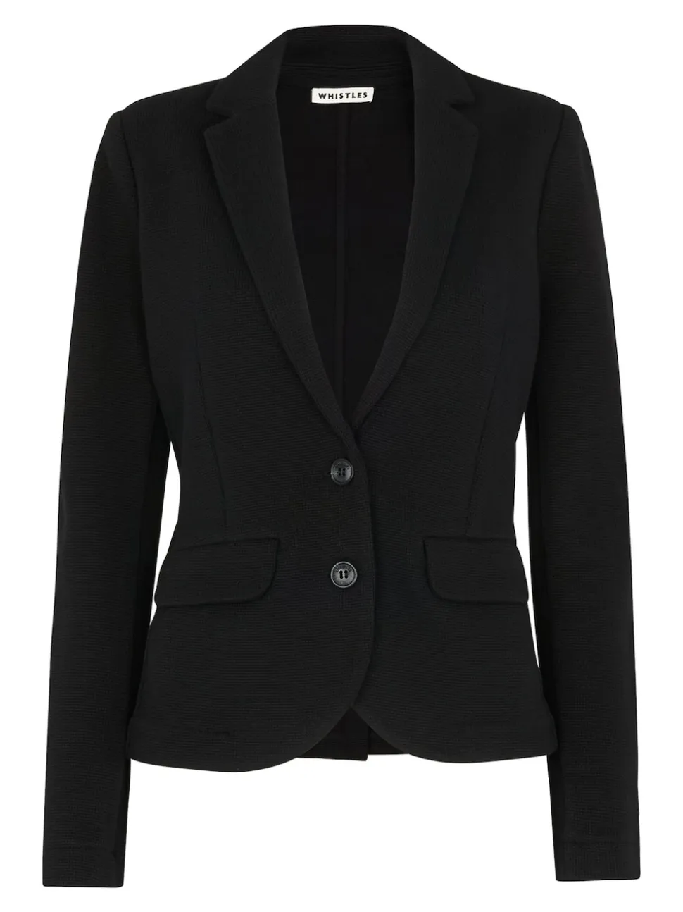 Whistles Black Slim Jersey Jacket