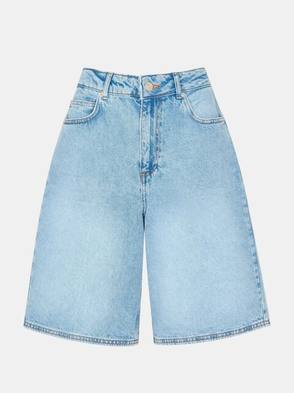 Whistles Blue 100% Cotton Authentic Knee Length Shorts