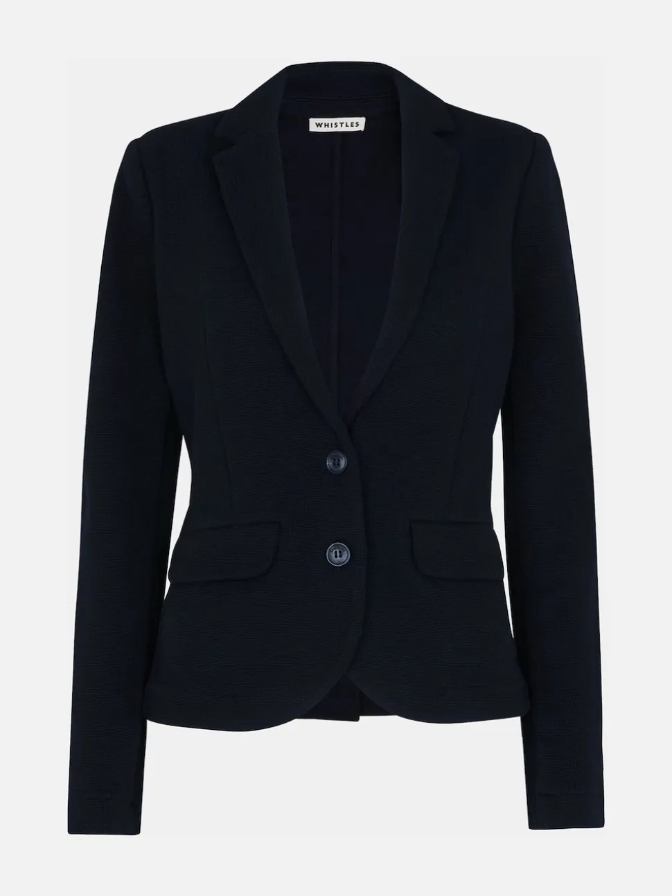 Whistles Blue Slim Jersey Jacket
