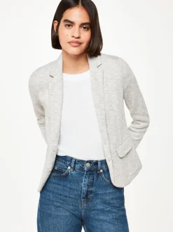 Whistles Grey Slim Jersey Jacket