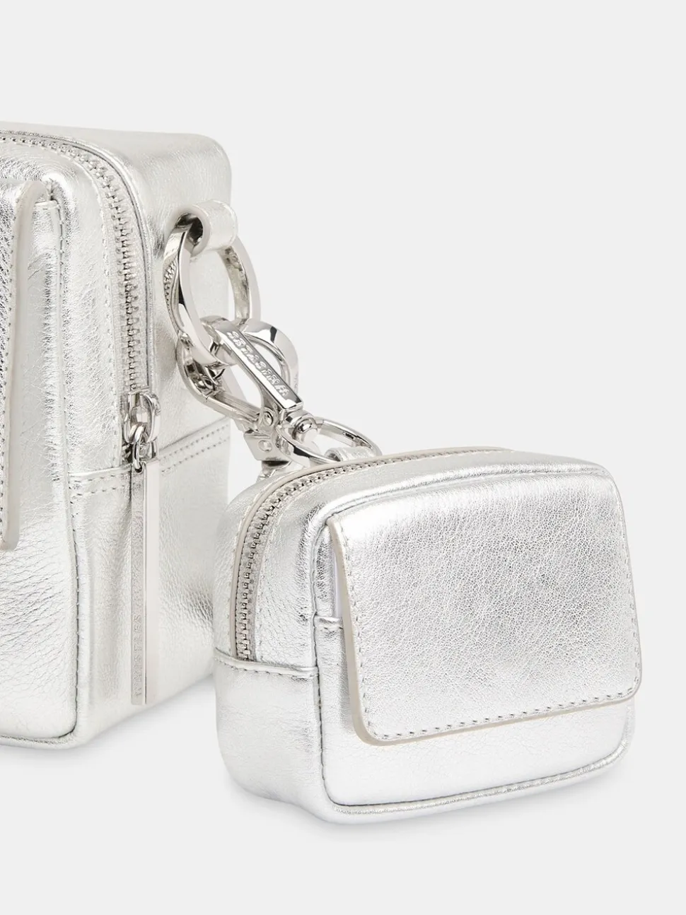 Whistles Silver Bibi Keyring Purse