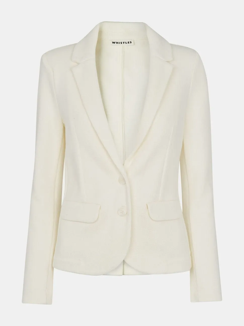 Whistles White Slim Jersey Jacket