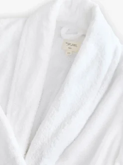White 100% Cotton Towelling Dressing Gown
