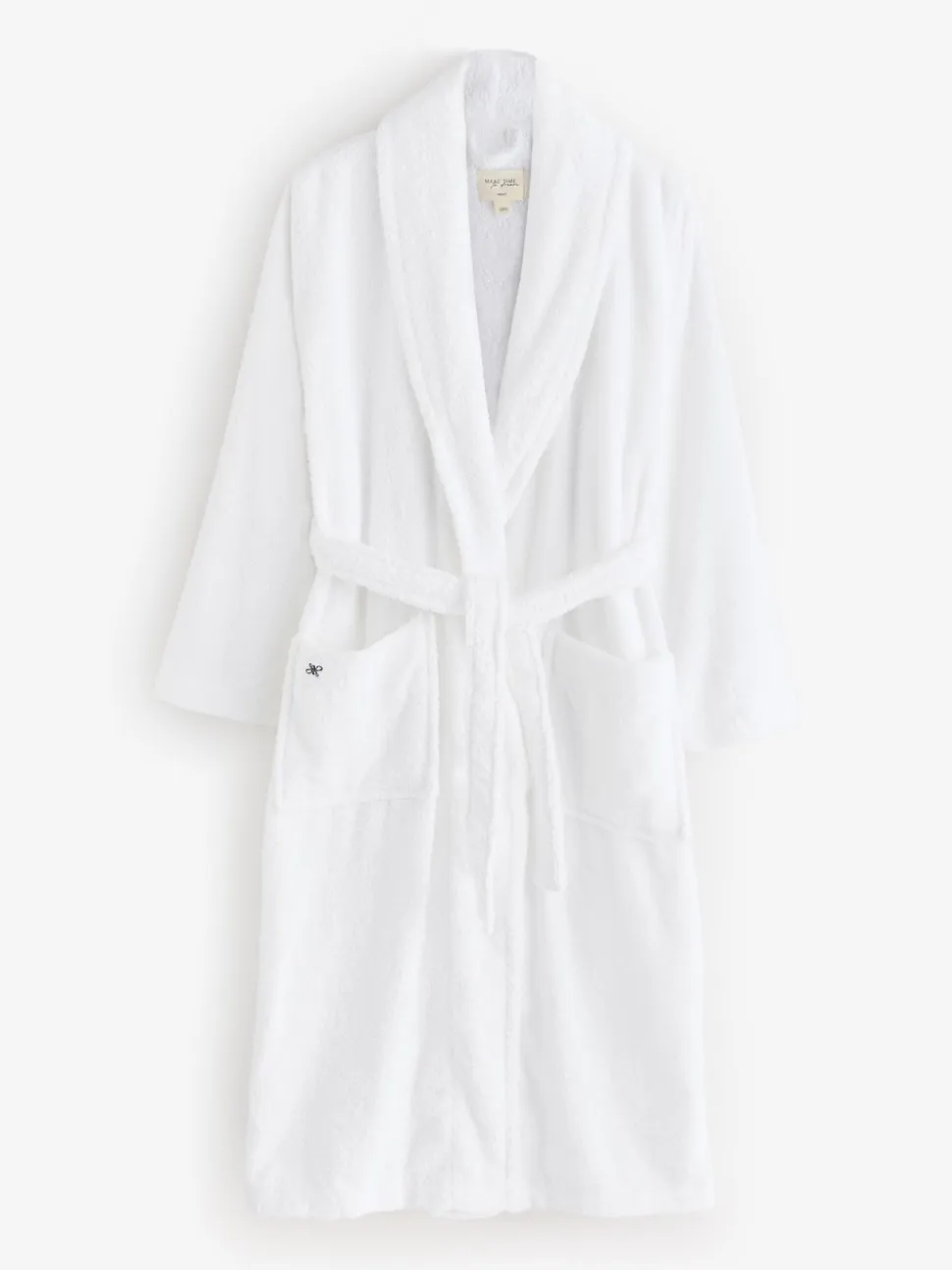 White 100% Cotton Towelling Dressing Gown