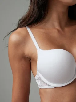 White A-DD Push-Up Triple Boost Plunge Bra