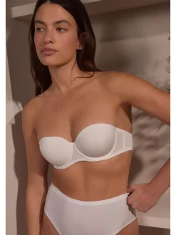 White A-E Push Up Strapless Multiway Bra