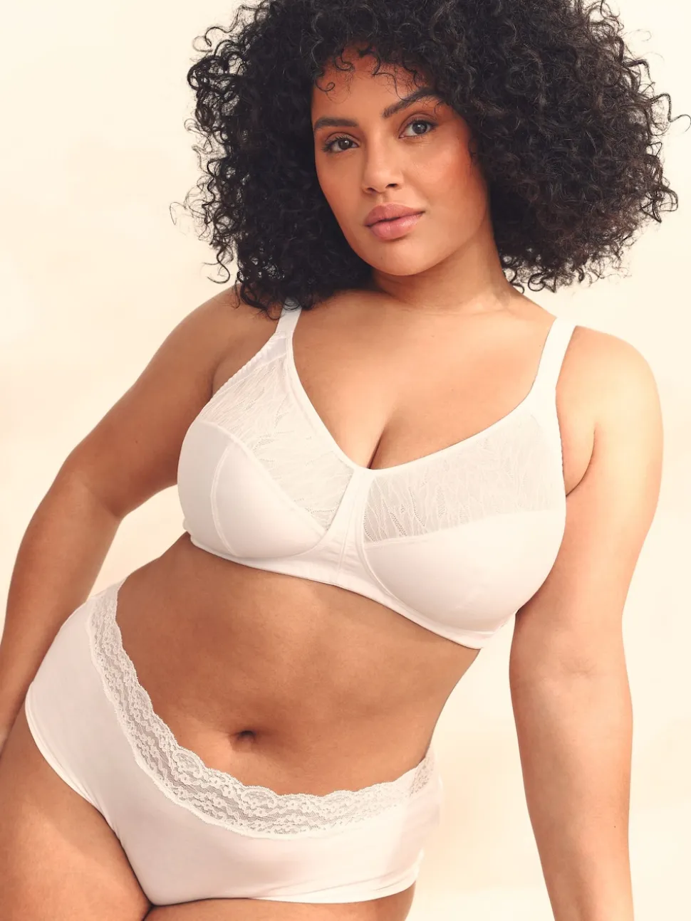 White B-H Total Support Full Cup Non Wire Cotton Ultimate Comfort Bra