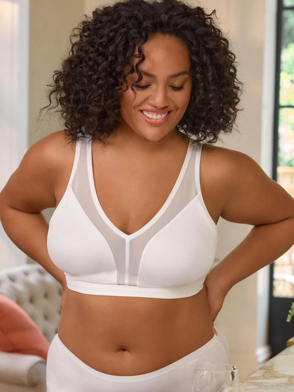 White B-H Total Support Non Wire Ultimate Comfort Bra