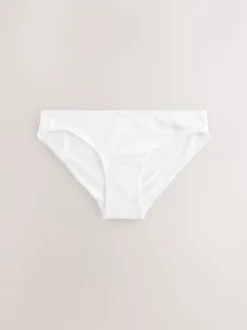 White Bikini Cotton Rich Knickers 5 Pack