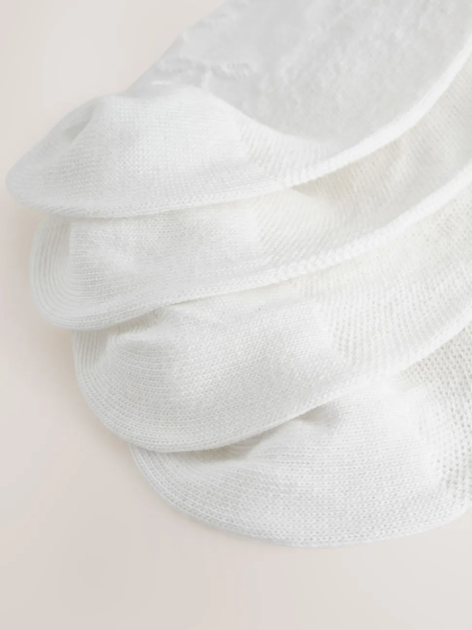 White Bow Texture Trainer Socks 4 Pack