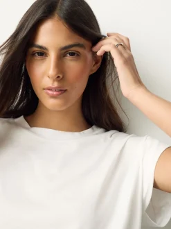 White Cap Sleeve TENCEL™ Modal Blend T-Shirt