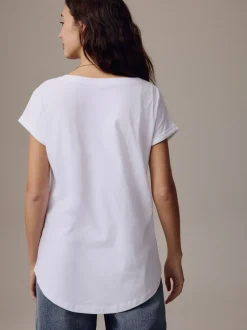 White Cap Sleeve T-Shirt
