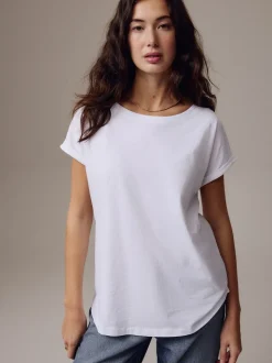 White Cap Sleeve T-Shirt