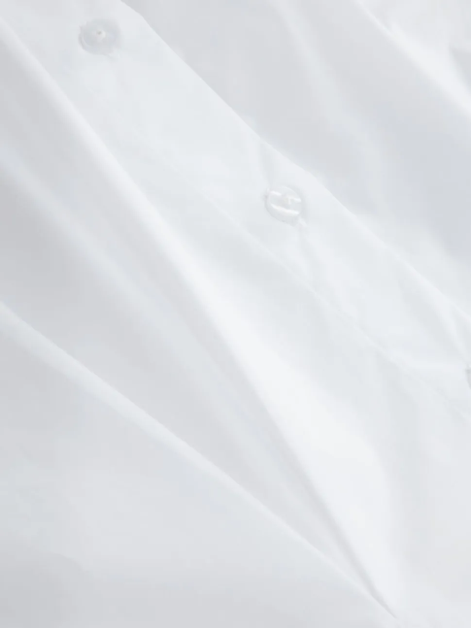 White Cinched Waist Fitted Shirt