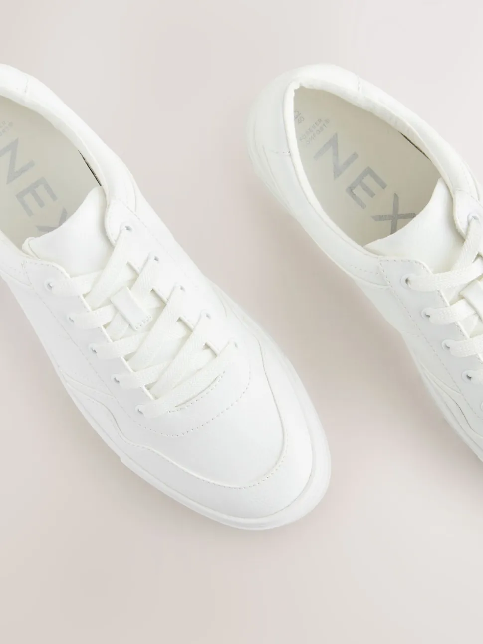 White Cleat Chunky Lace Up Trainers