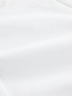 White Cropped Denim Jersey Leggings
