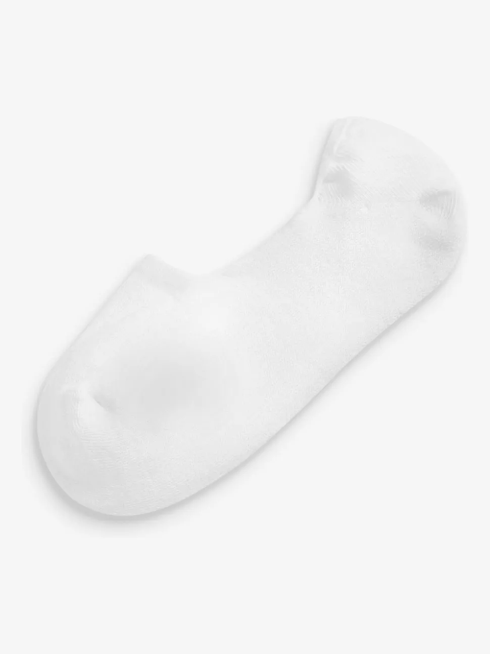 White Cushion Sole Invisible Trainer Socks 4 Pack