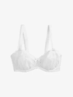 White DD+ Non Pad Strapless Bra