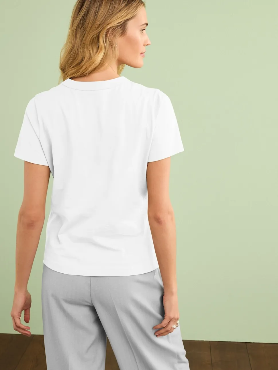 White Essential Pure Cotton Short Sleeve Crew Neck T-Shirt