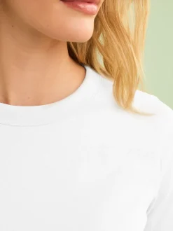 White Essential Pure Cotton Short Sleeve Crew Neck T-Shirt