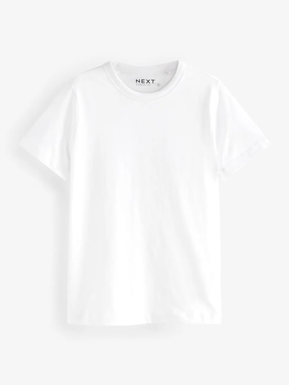 White Essential Pure Cotton Short Sleeve Crew Neck T-Shirt