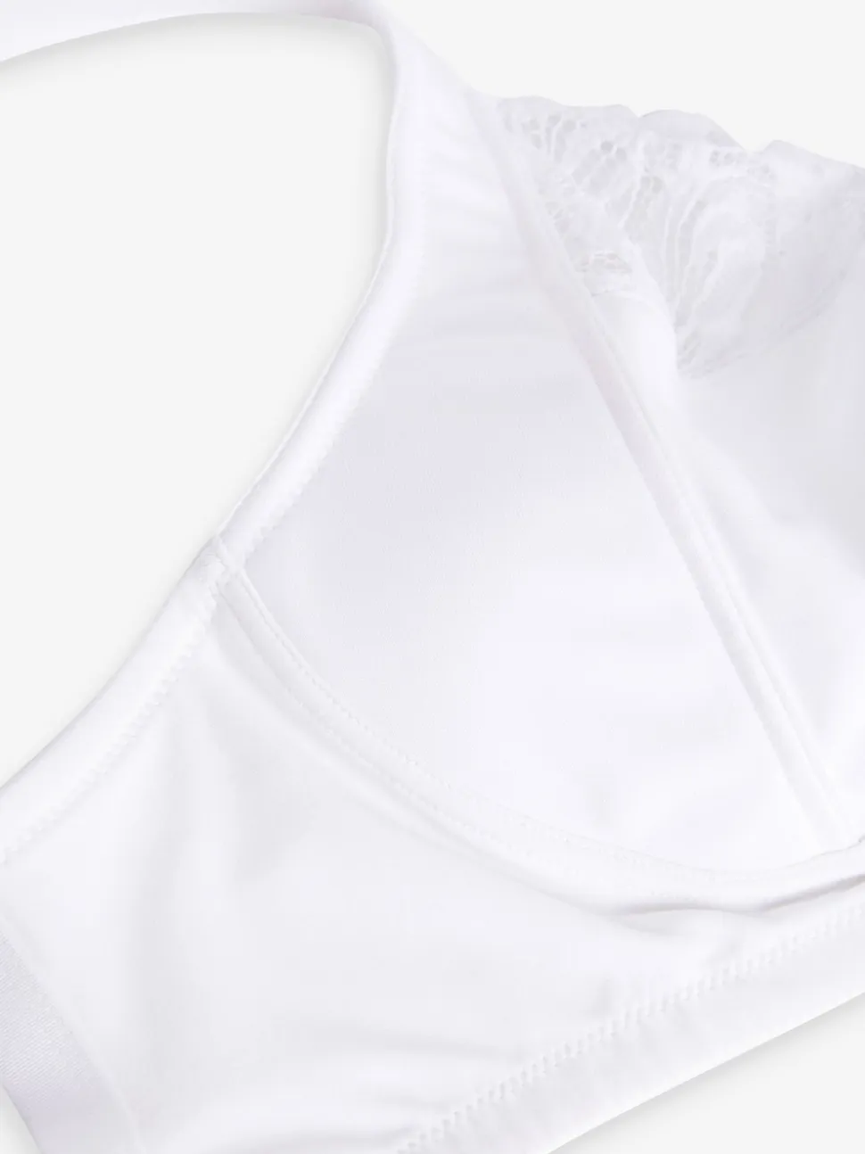 White F-K Ultimate Comfort Cup Padded Strap Non Pad Non Wired Bra with Side Support
